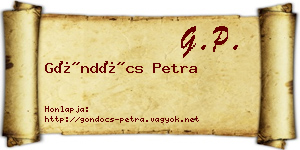 Göndöcs Petra névjegykártya